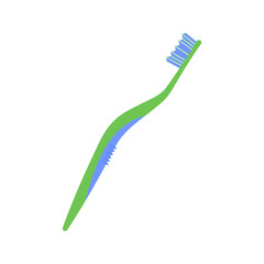 Colorful, different types of toothbrush illustrations for dental hygiene and oral care