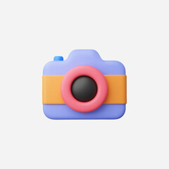 3d Realistic Camera icon vector illustration