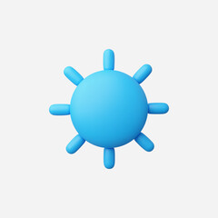 3d Realistic Sun Icon vector illustration