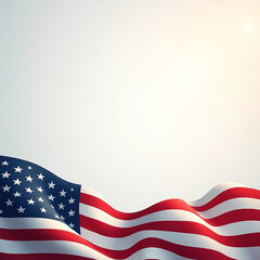 Celebrating presidents day with patriotic american flags Background