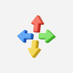 3d Realistic Arrows vector illustration