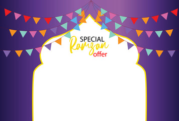 Ramzan Kareem Holy Sale  in a winter holiday pattern for a Ramzan  celebration greeting card design