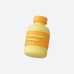 3d Realistic Medicine Bottle vector illustration