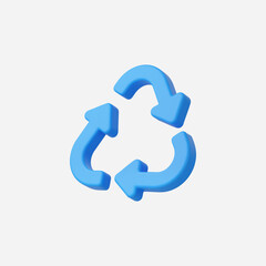 3d Realistic Recycle vector illustration