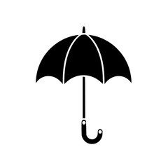 Simple Black Umbrella Icon