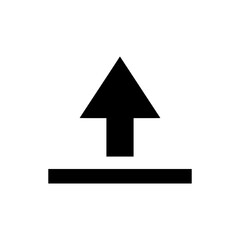 Simple Black Upload Arrow Icon