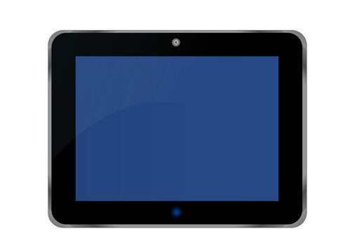Cadre tablette tactile - Ecran vide bleu