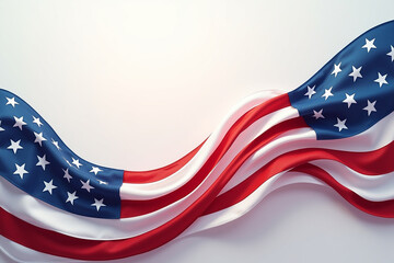Celebrating presidents day with patriotic american flags Background