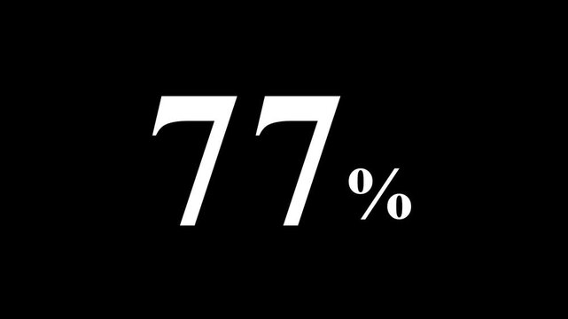 abstract 77 percent animation on black background.