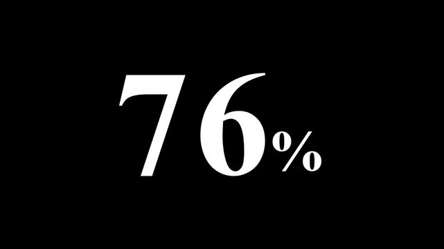abstract 76 percent animation on black background.