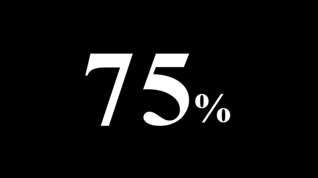 abstract 75 percent animation on black background.