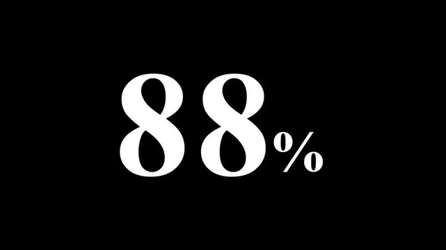 abstract 88 percent animation on black background.