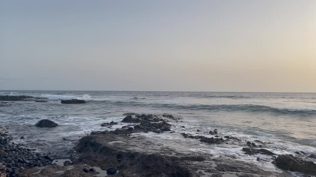 Calima &uuml;ber dem Atlantischen Ozean auf den kanarischen inseln