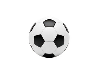 Naklejka premium Black and white soccer ball isolated on transparent background