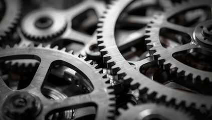 Macro of gears and cogs