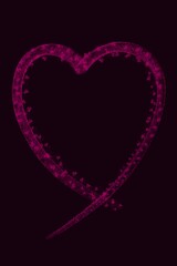 Romantic Pink Heart with Soft Sparkle Effect Background