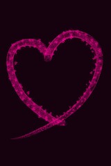 Romantic Pink Heart with Soft Sparkle Effect Background