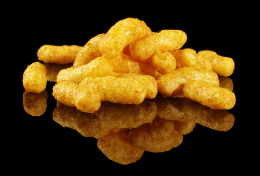 Food - Peanut Flips on black Background