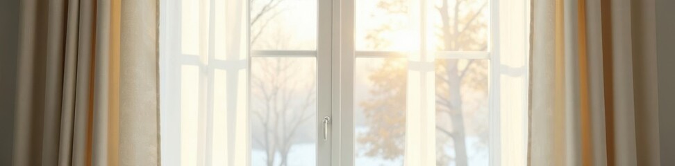 Elegant window shade, crisp white background Full depth of field , studio, photography