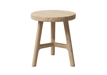 Wooden stool isolated on transparent background
