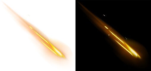Falling Comet Meteorite fire on transparent background Comet falling down fast A comet, an asteroid, a meteorite falls to the ground against a starry sky.  © Pngs Mart