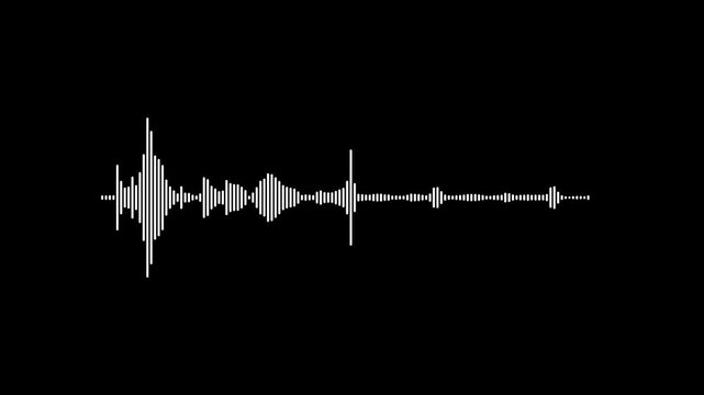 4k abstract music sound wave or audio wave from isolated on white background .Line digital minimalist voice and symbol technology. Line digital minimalist voice. Motion graphics of music bar concept