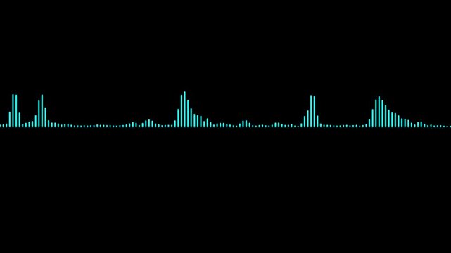 black video footage of audio visualizer on white background. Abstract music waves oscillation. Futuristic sound wave visualization. wave form Audio , Motion graphics of music bar concept