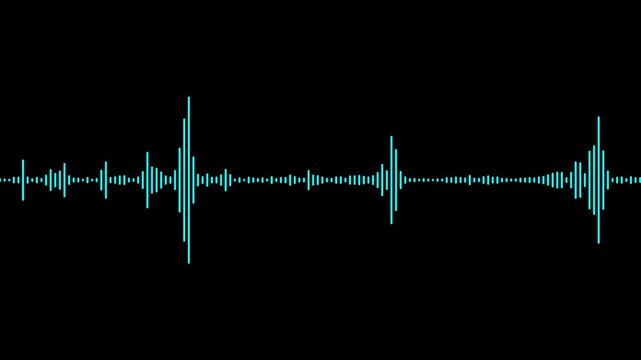 black video footage of audio visualizer on white background. Abstract music waves oscillation. Futuristic sound wave visualization. wave form Audio , Motion graphics of music bar concept