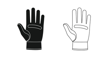 Obraz premium Two gloves in contrasting colors a black and a white depiction