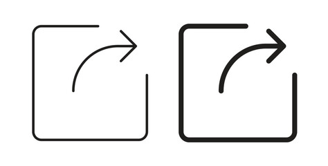 Export icon in line design. editable stroke icons pack