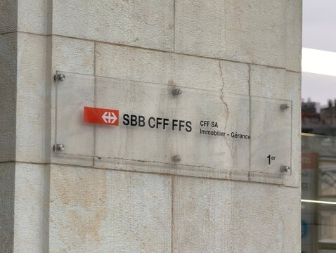 Geneva, Switzerland-Oct.3rd 2025: SBB CFF FFS company brand logo