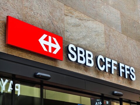 Geneva, Switzerland-Oct.3rd 2025: SBB CFF FFS company brand logo 