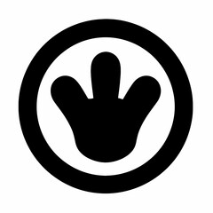 Obraz premium dinosaur baby foot print silhouette