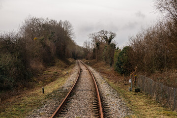Obraz premium railway in the morning