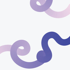 Obraz premium Minimal 3D abstract fluid wavy lines with purple and blue gradient
