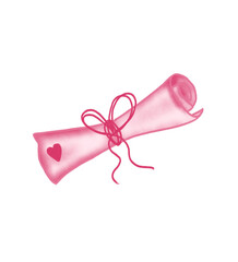 Love letter with ribbon 