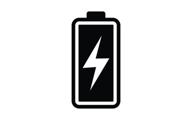 Fototapeta premium Battery Icon with Lightning Bolt Symbol