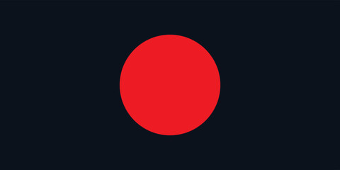 A red circle on the black background