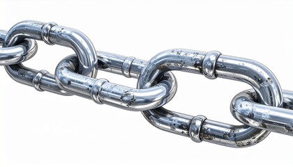 Obraz premium Shiny Metal Chain Close Up