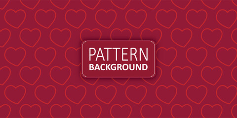 Red background with repeating heart symbols