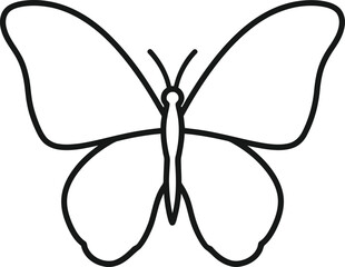 Simple line drawing of a butterfly Vector