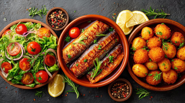 Dutch food - herring and stamppot