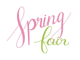 Obraz premium Spring Fair Decorative Script Lettering Illustration