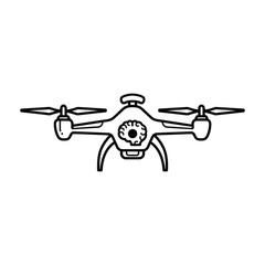 AI Autonomous Drone Vector Icon - Smart Unmanned Aerial Vehicle (UAV) Technology Illustration