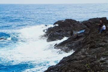 Madera wybrzeże Oceanu Atlantyckiego skaliste plaże