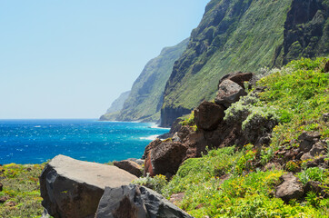 Madera wybrzeże Oceanu Atlantyckiego skaliste plaże
