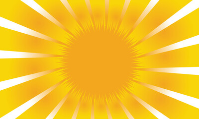 Yellow sun rays background vector