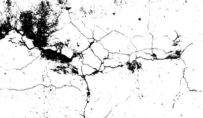 Obraz premium Cracked Concrete Wall Covered Texture with Dust, Distress Grainy Grungy Effect Background and Different Distressed Black Grain Surface.