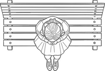 Solitary Figure on a Bench