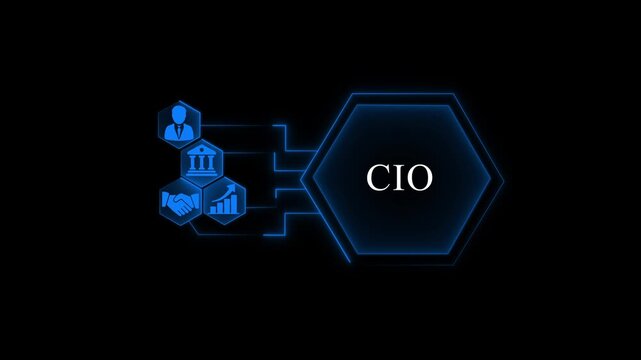 C I O Chief Information Officer Technology Concept with Business Finance and Growth